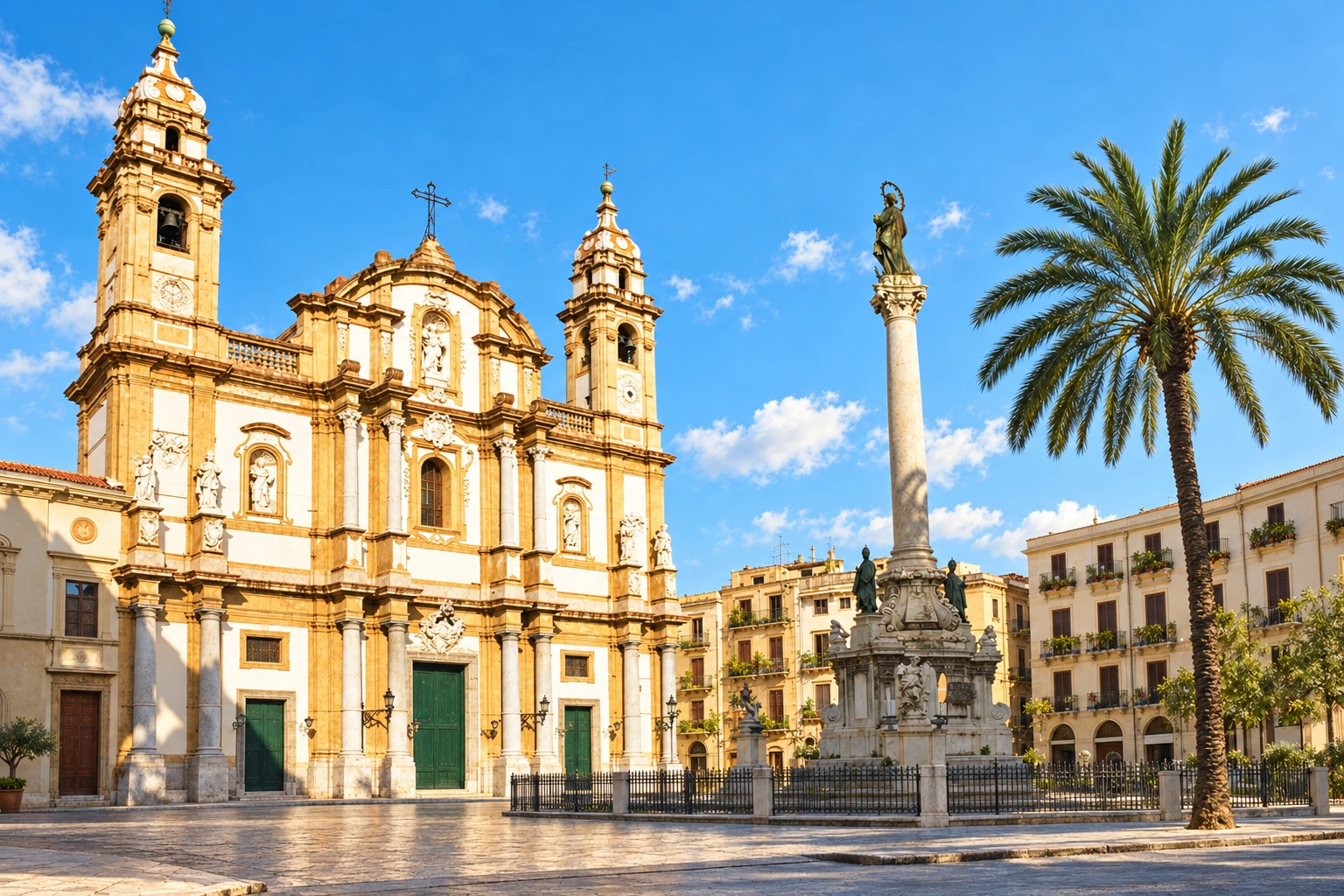 Palermo · San Domenico · Piazza e facciata